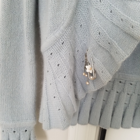 Design History light blue cascade wool and angora cardigan - Picture 3 of 4